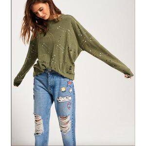 Superdry Edgy Nibbled Distressed Sweat S Streetwear Grunge Streetwear 90s look